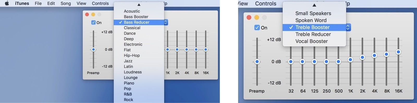 Выберите пресет
