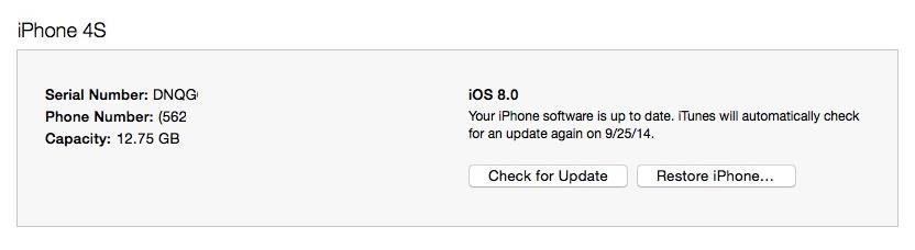 Как обновить iPhone до iOS 7.1.2 с iOS 8