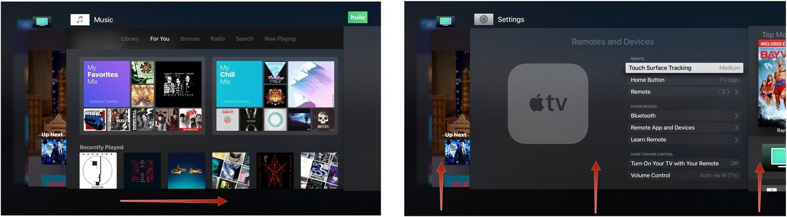 Проведите пальцем вправо по трекпаду, а затем проведите вверх по всем приложениям, чтобы очистить лоток для многозадачности.
