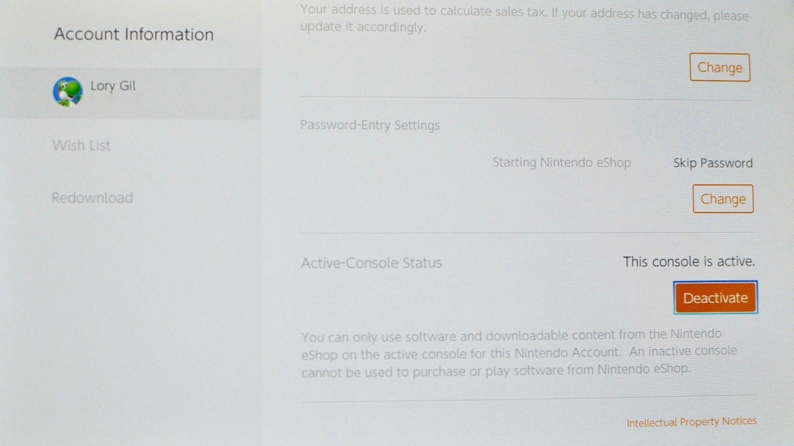 Выберите Деактивировать