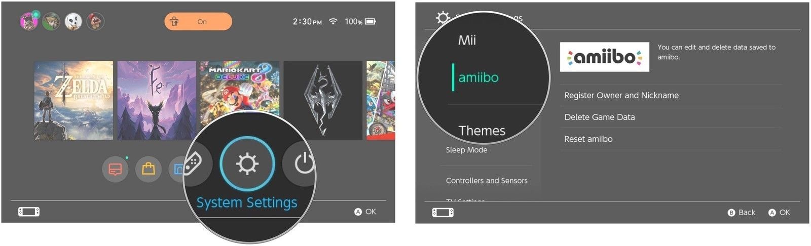 Запустите Настройки, затем выберите amiibo