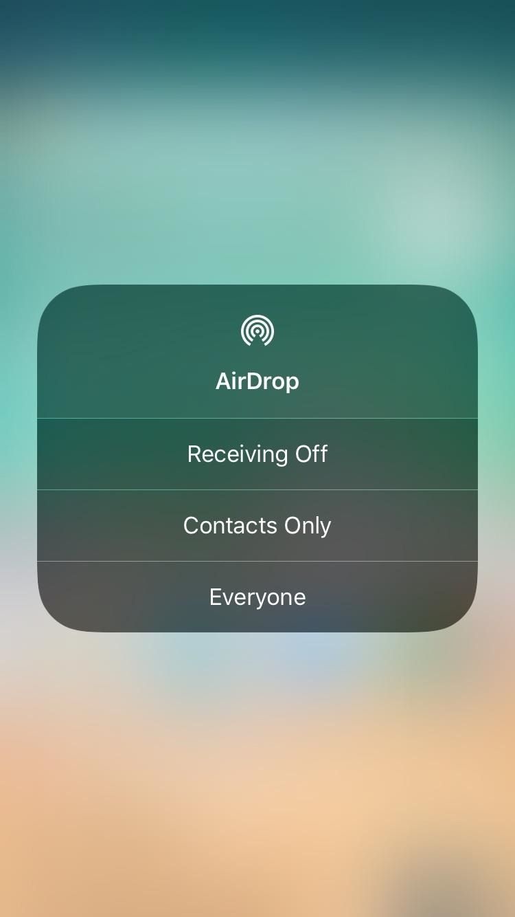 Как получить доступ к настройкам AirDrop в iOS 11's New Control Center