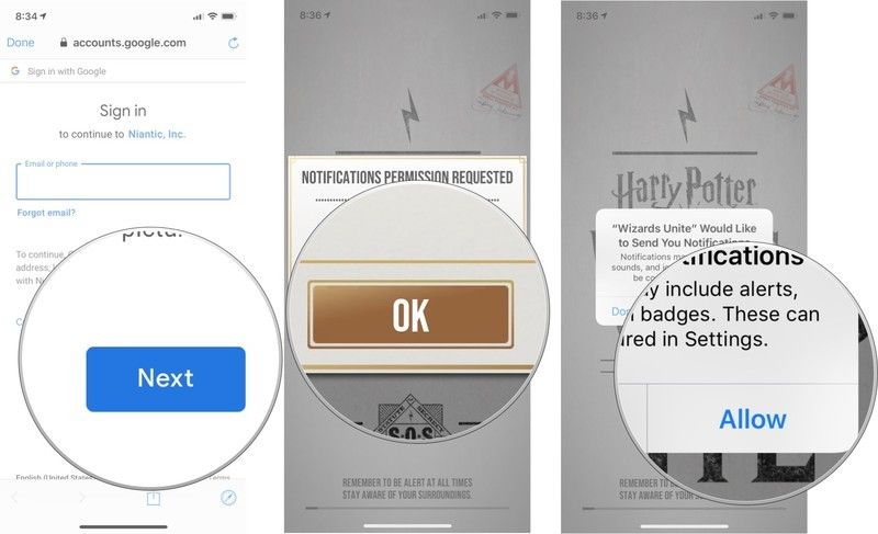 Введите учетные данные своей учетной записи и нажмите «Далее», нажмите «Разрешить», чтобы принимать уведомления Введите учетные данные своей учетной записи и нажмите «Далее», нажмите «Разрешить», чтобы принимать уведомления