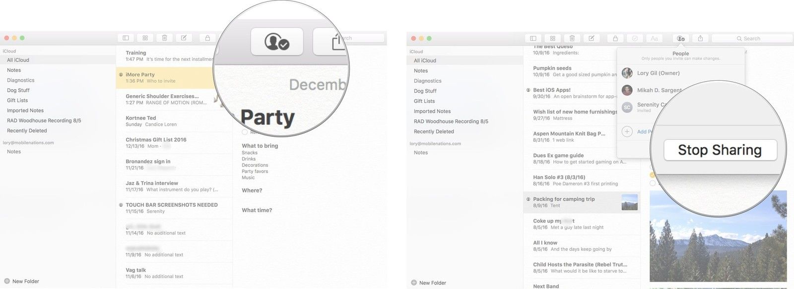 Нажмите «Сотрудничать», затем нажмите «Стоп»