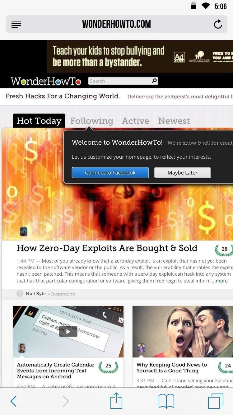 Перейдите к нижней или средней части страницы на вашем iPhone, а не только к вершине