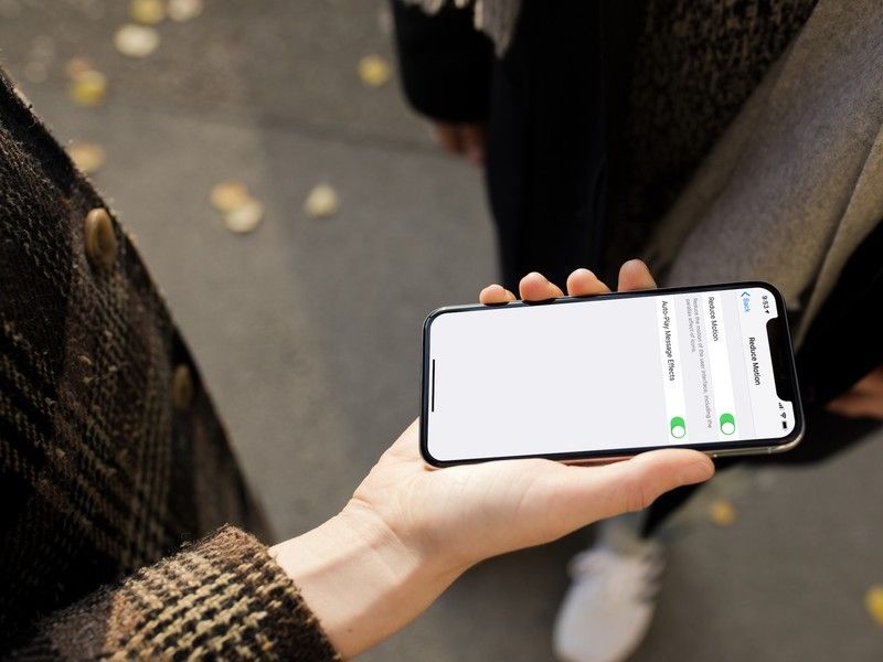 Уменьшить движение на iPhone