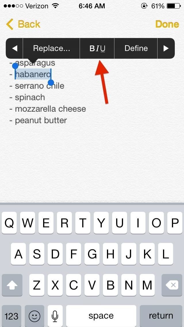 iOS 8 позволяет добавлять расширенный текст и фотографии (даже GIF) к заметкам на вашем iPhone