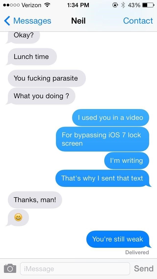 Использование пароля: как обойти iPhone's Lock Screen Using Siri in iOS 7.0.2 to Send Messages