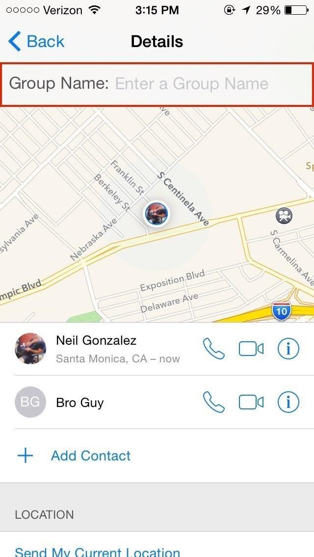 Как дать групповым сообщениям нестандартные имена в iOS 8