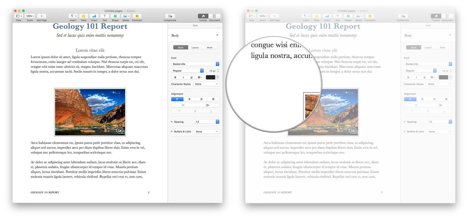 Открыть документ / проект, Control / правый / щелчок двумя пальцами в поле, в которое вы хотите вставить изображение