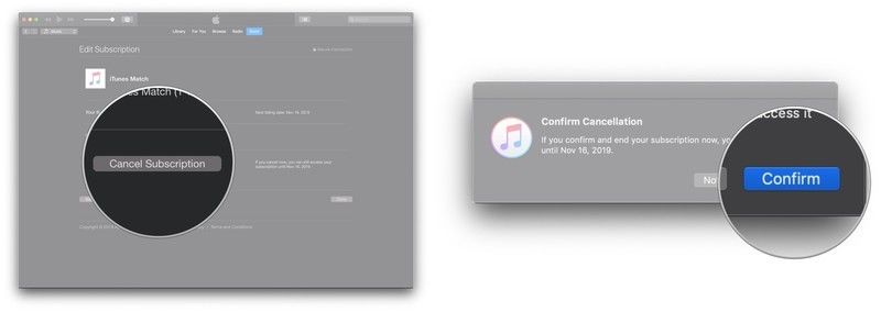 Нажмите Отменить подписку, нажмите Подтвердить