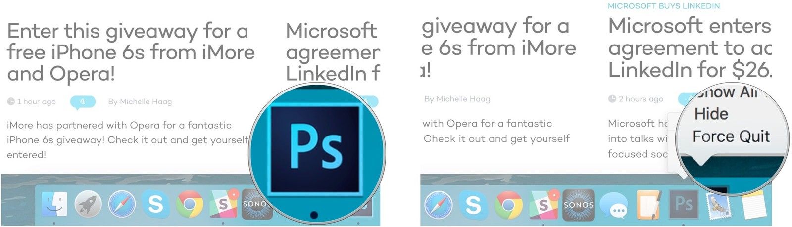 Нажмите и удерживайте приложение, которое хотите закрыть, а затем нажмите «Принудительно завершить».