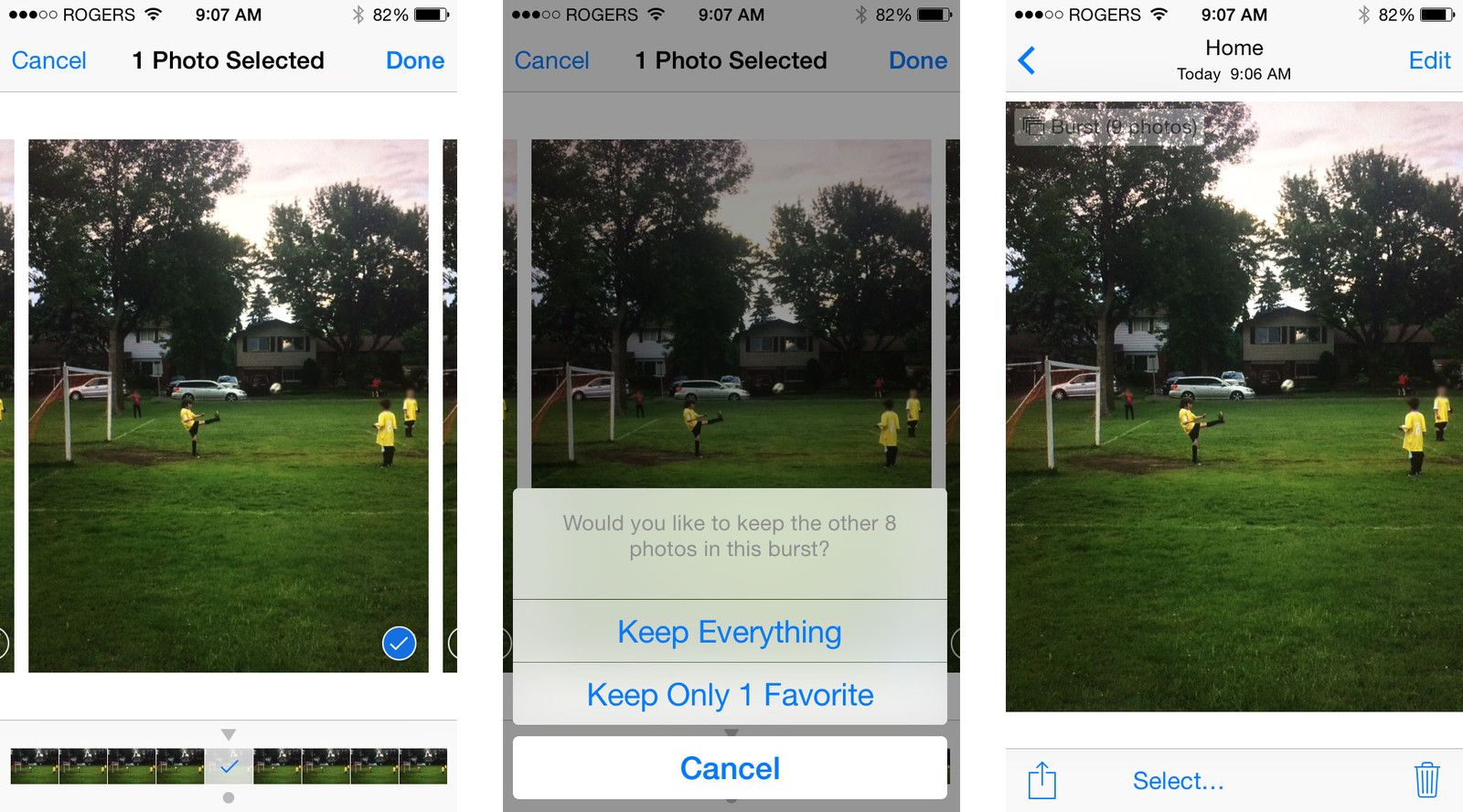Используйте режим серийной съемки, потому что чем больше, тем больше