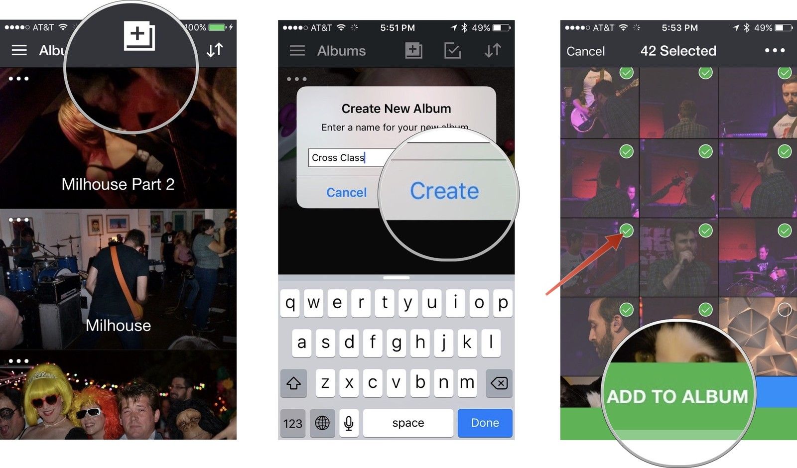 Создание нового альбома в Amazon Photos