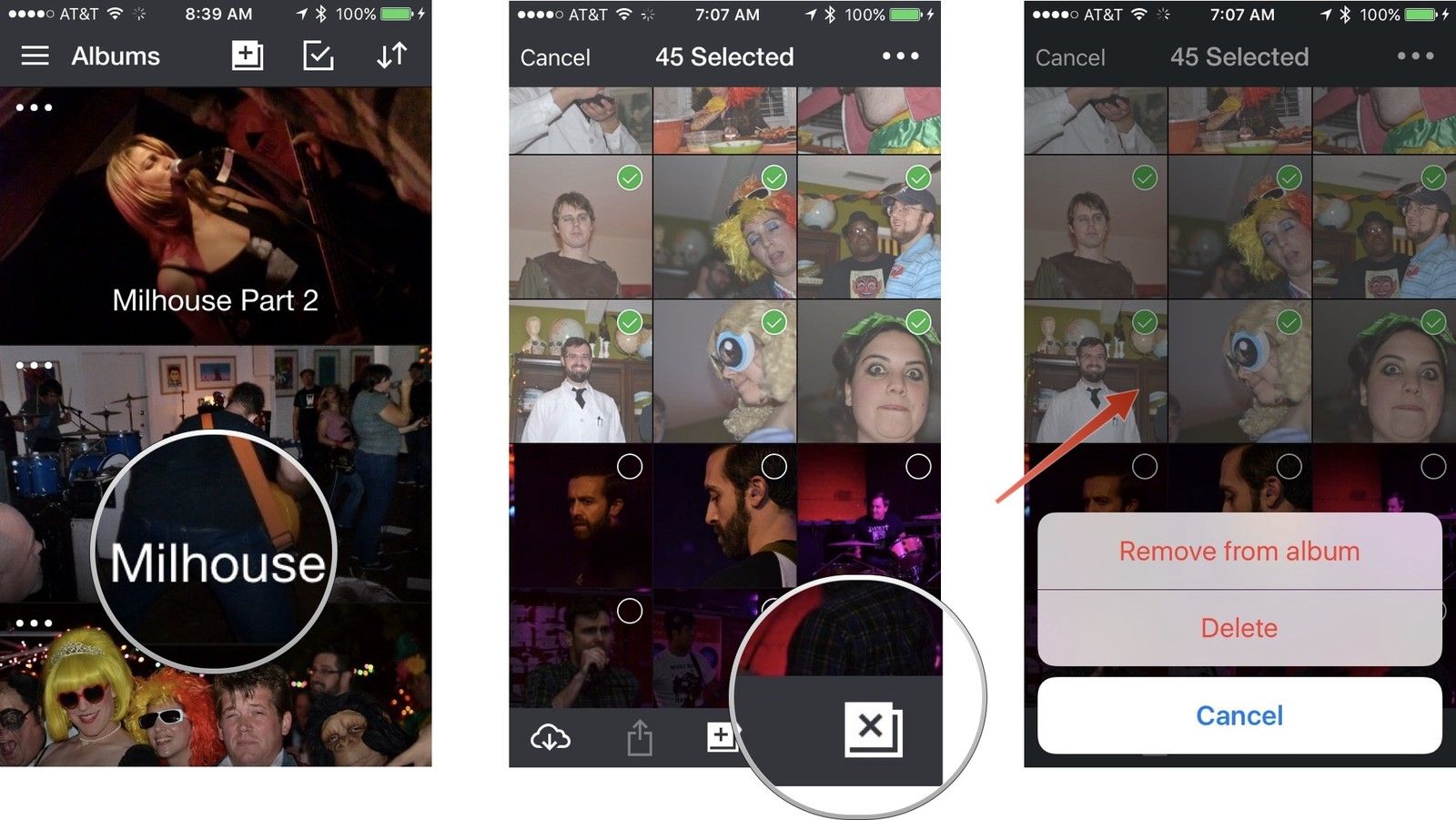 Удаление фото из альбомов в Амазоне Фотографии