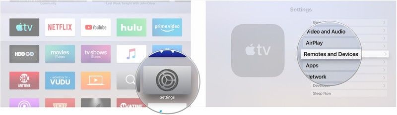 Откройте «Настройки», выберите «Пульты и устройства».