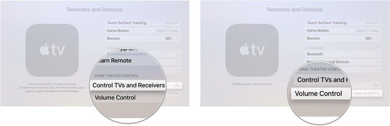 Нажмите Управление телевизорами и ресиверами, нажмите Управление громкостью.