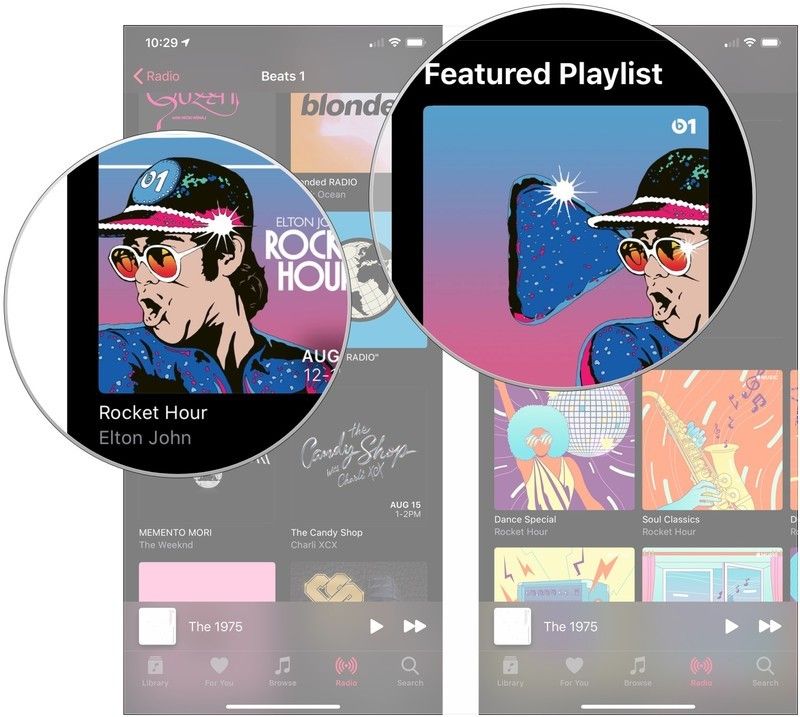 Нажмите шоу, нажмите плейлист