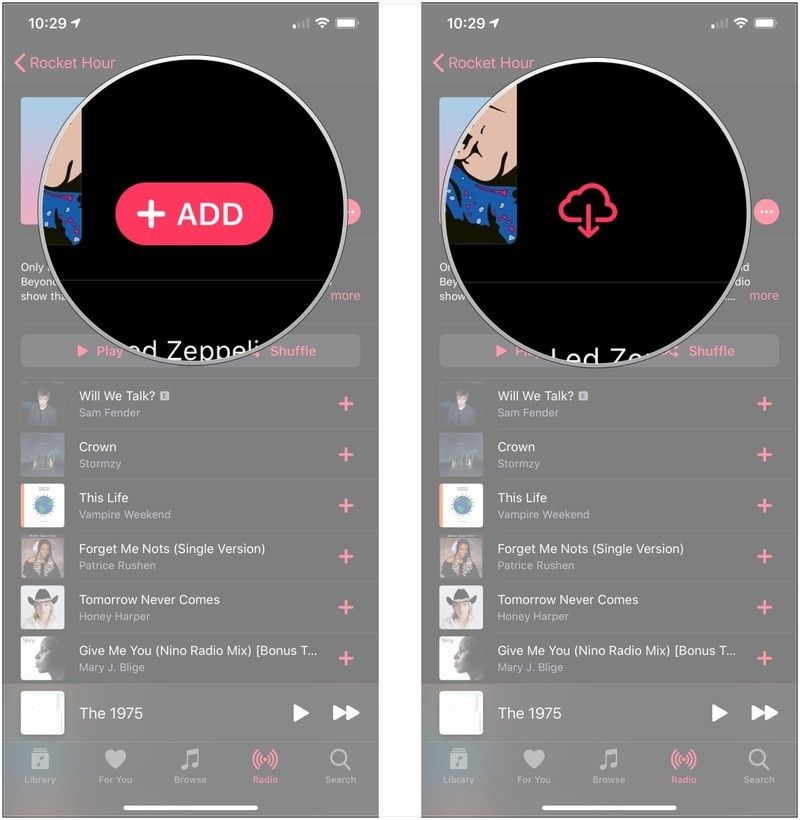 Нажмите + Добавить, нажмите скачать