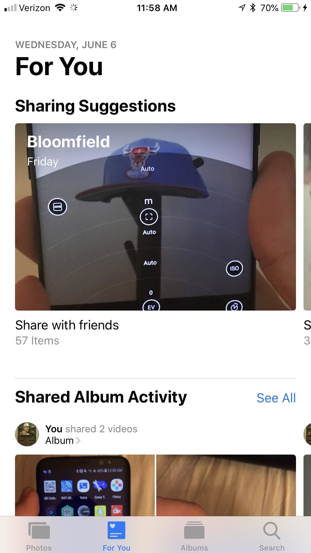 'For You' Suggestions: How to Share iCloud Photo Albums in iOS 12 to Family & Friends
