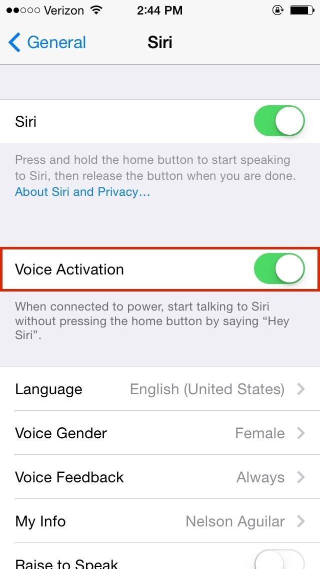 Привет, Сири: Как активировать Siri в iOS 8, не отрывая пальца