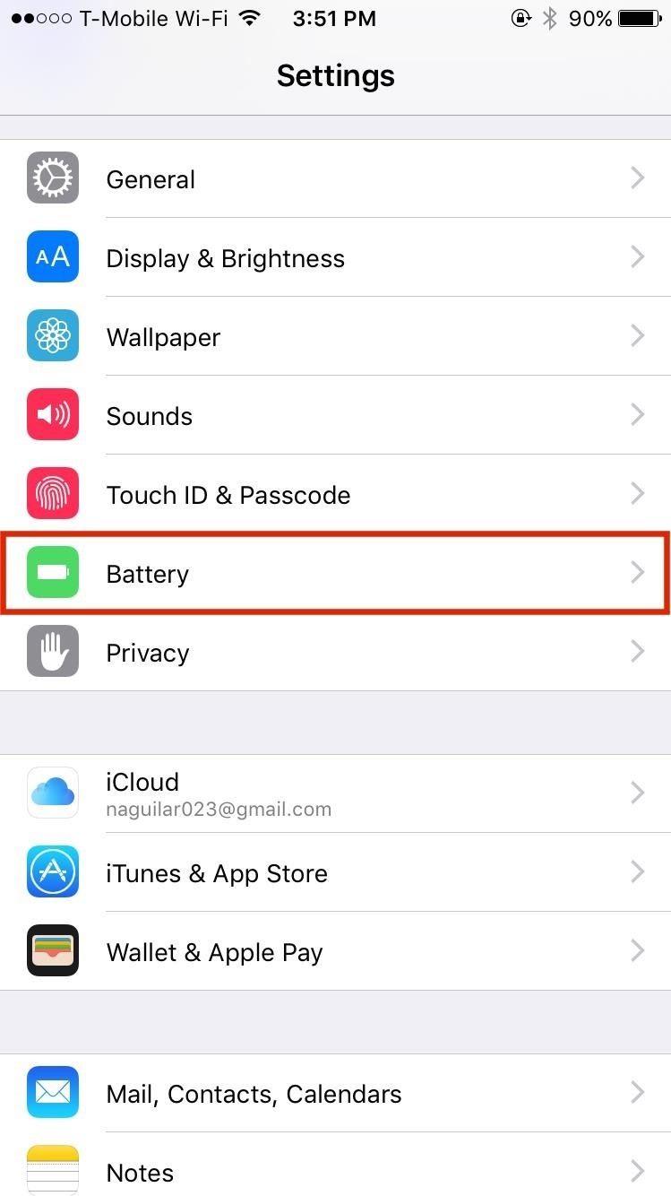 Расширьте свой iPhone's Battery Life by 3 Hours Using Low Power Mode in iOS 9