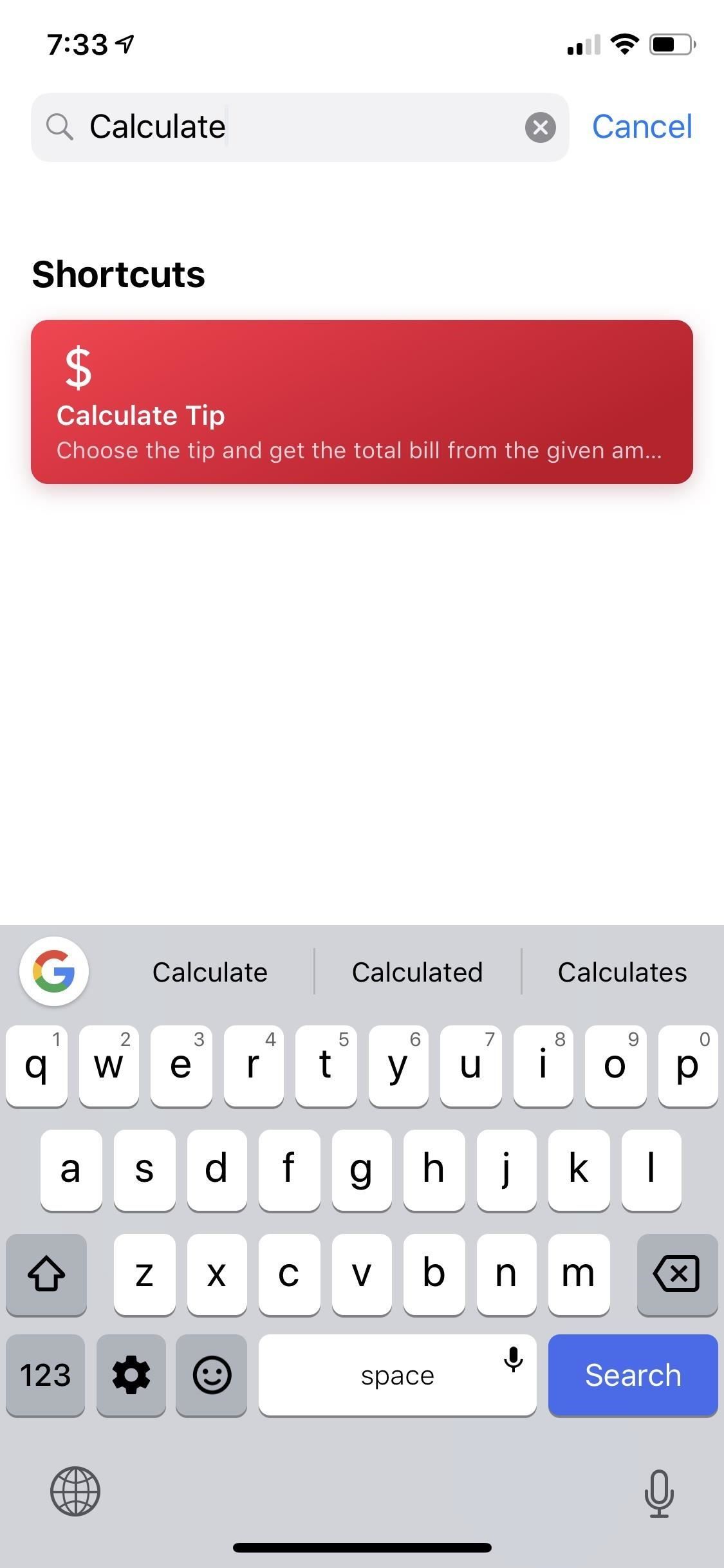 Рассчитать советы быстрее на вашем iPhone с помощью приложения ярлыков