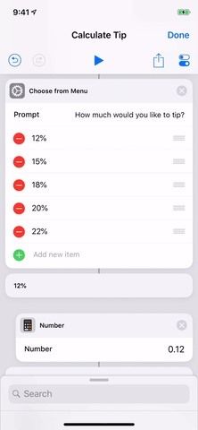 Рассчитать советы быстрее на вашем iPhone с помощью приложения ярлыков