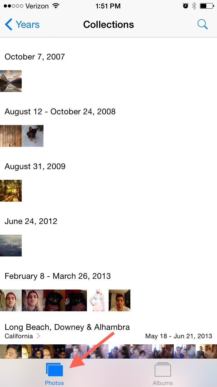 Быстрый совет для iPhone: переходите к нижней части фотоальбомов одним нажатием