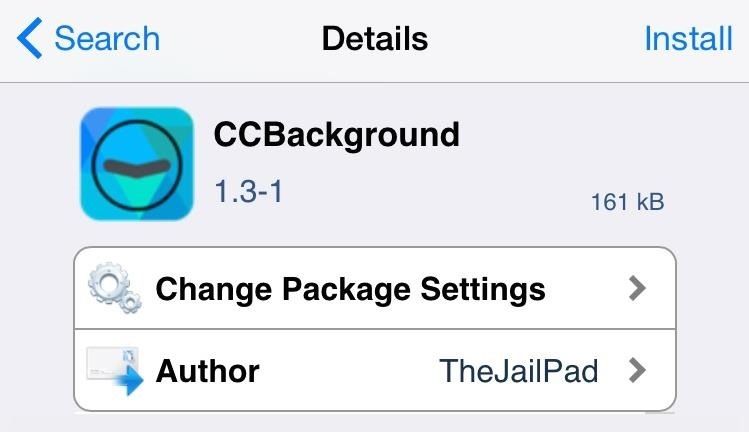Добавить пользовательское фоновое изображение на ваш iPhone's Control Center