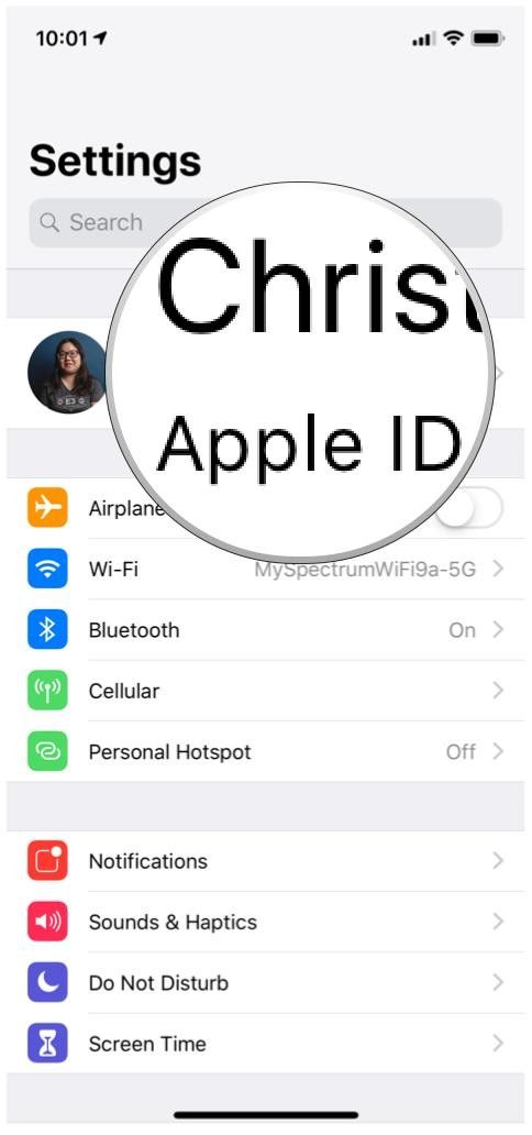 Настройки iOS 12 iCloud