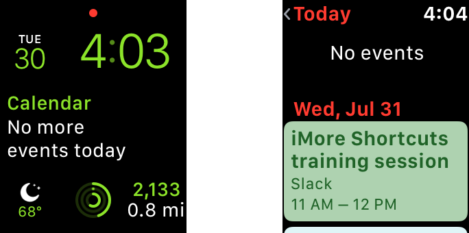 Нажмите услугу Календарь, чтобы запустить приложение Нажмите услугу Календарь, чтобы запустить приложение
