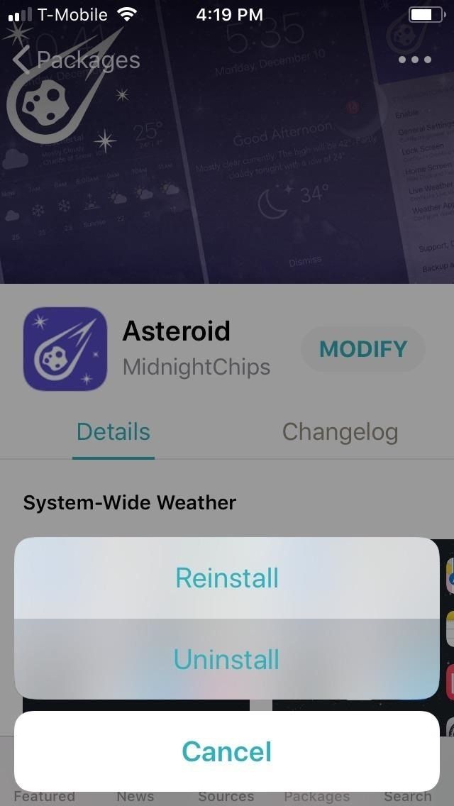 Как использовать Sileo для удаления твиков с вашего взломанного iPhone