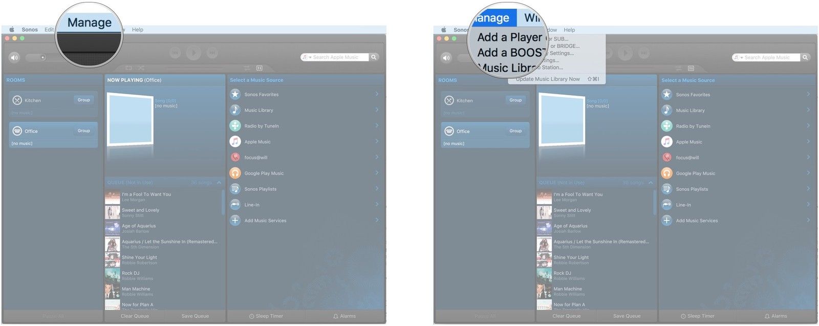 Нажмите Управление, нажмите Добавить игрока или Sub