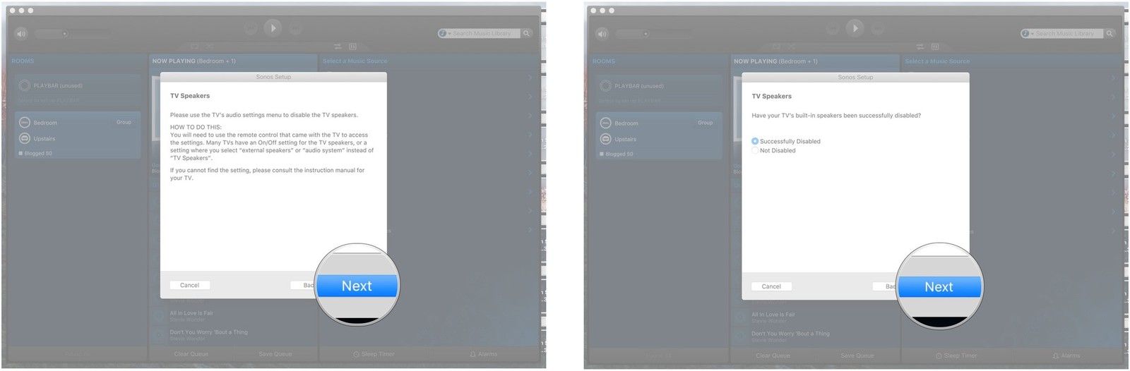 Нажмите Далее, нажмите Успешно отключено, нажмите Далее