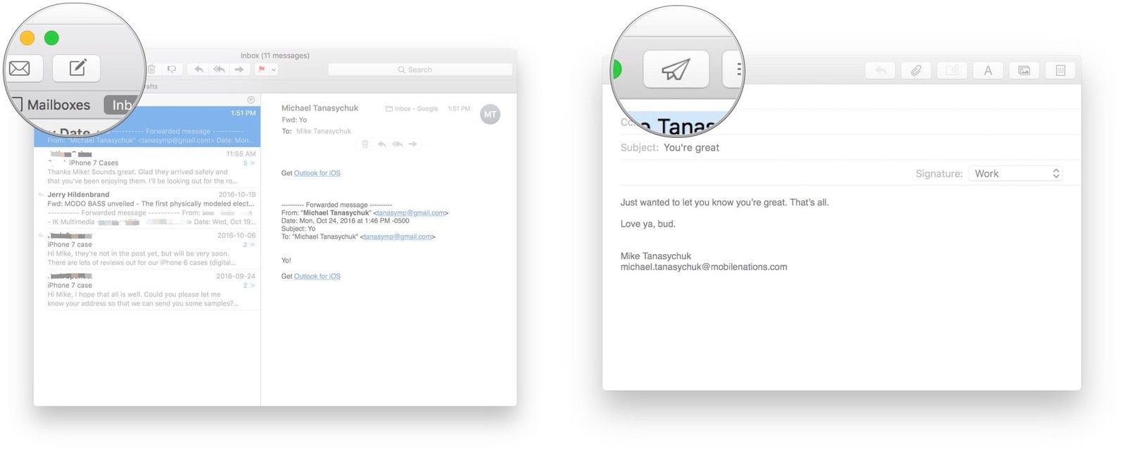 Нажмите кнопку «Создать», введите свой адрес электронной почты, нажмите «Отправить»