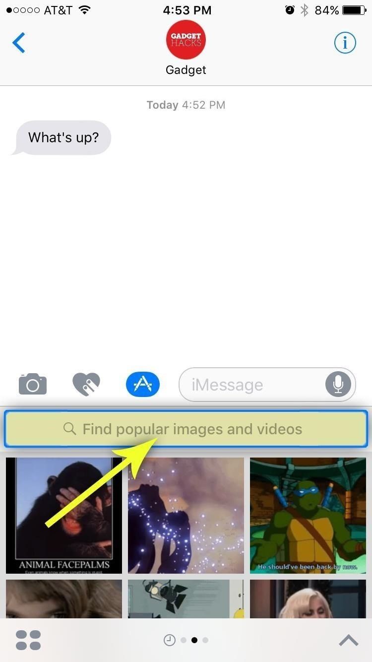Как отправить GIF-файлы с помощью приложения «Сообщения» на iOS 10