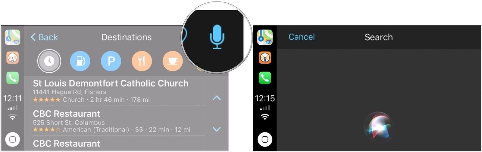 Нажмите на микрофон, говорите