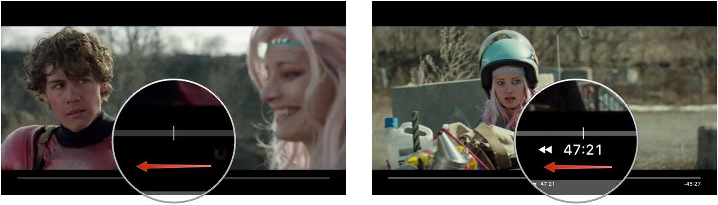 Перемотка видео на Apple TV