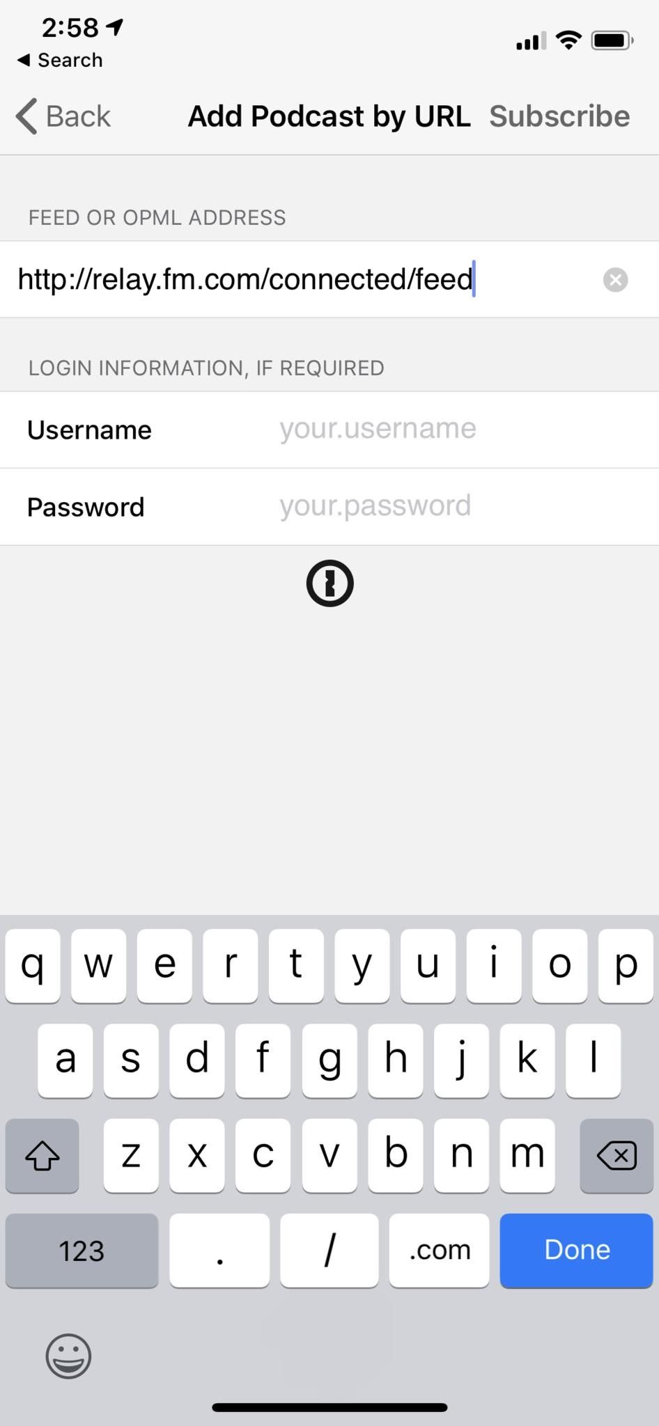 Downcast добавить подкаст по URL
