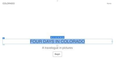 Редактирование текста в блоке.