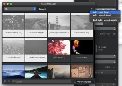 Добавление файлов в Asset Manager.