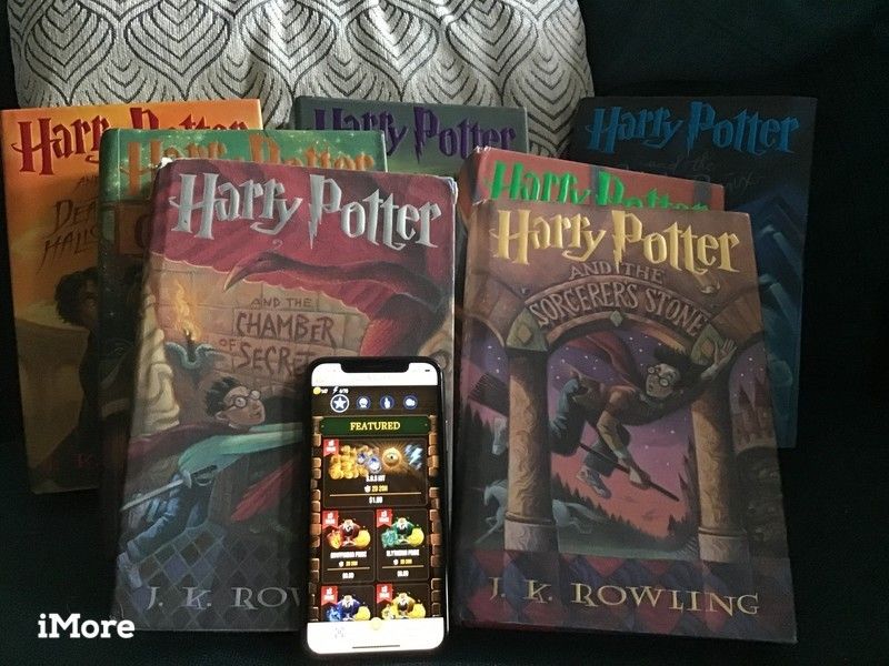 Книги Гарри Поттера OG с iPhone XS Wizards Unite