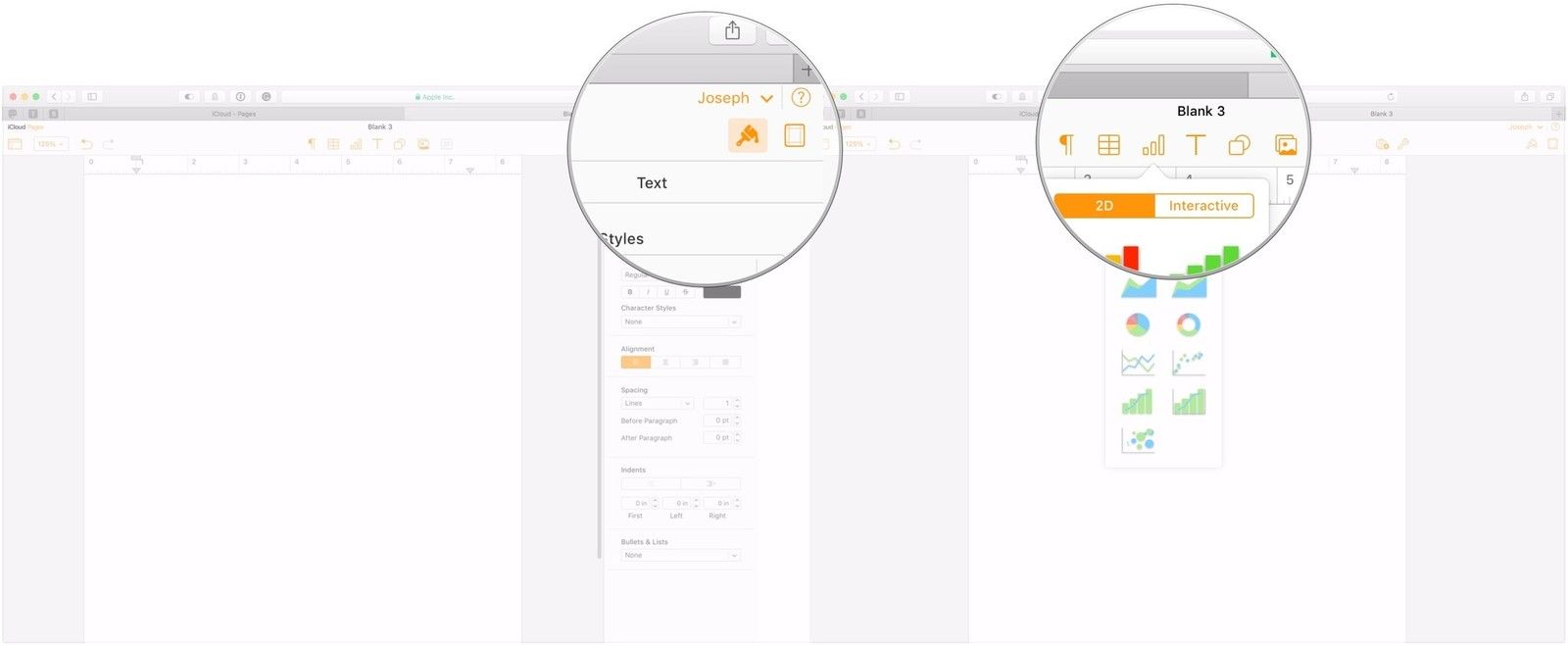 Нажмите значок кисти, используйте верхние кнопки