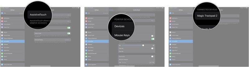 Нажмите AssistiveTouch, нажмите Устройства, нажмите имя