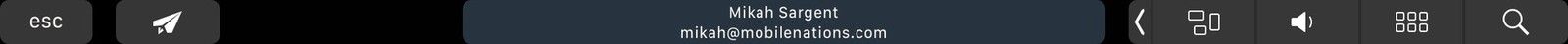 Контакты на сенсорной панели в приложении Почта