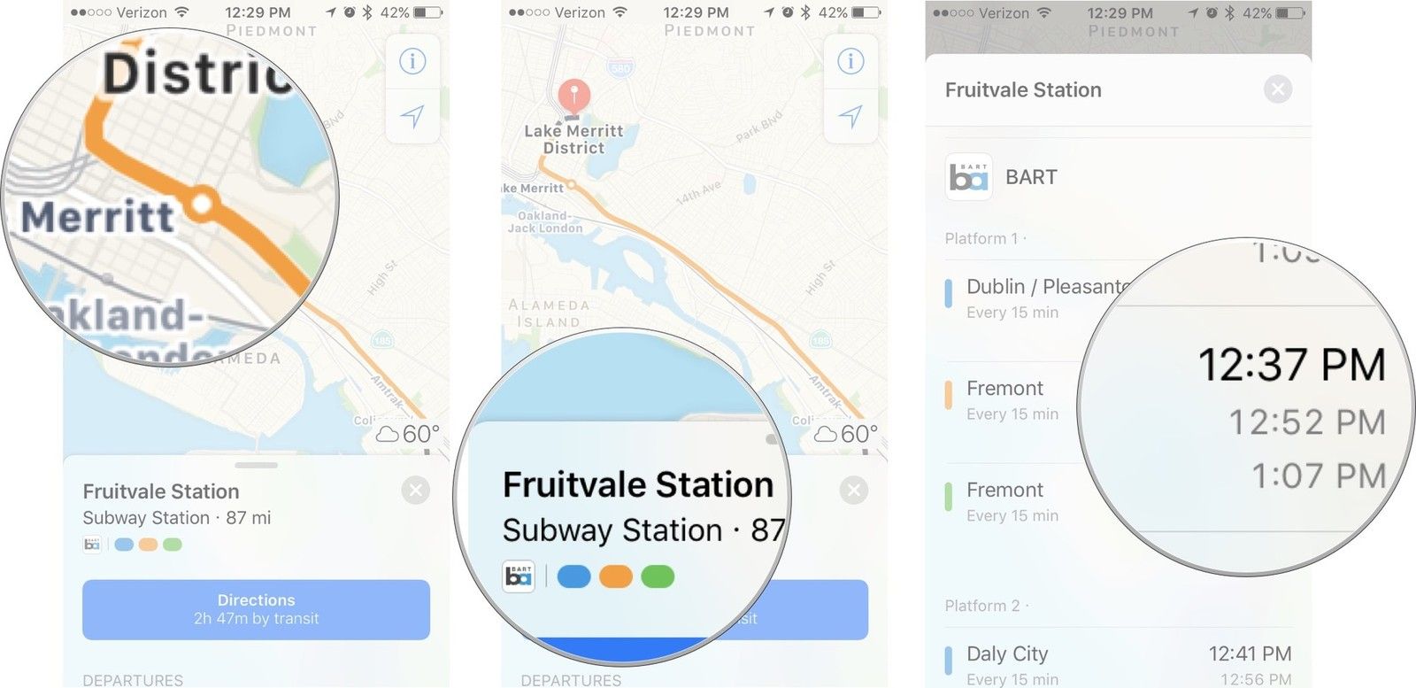 Нажмите на остановку, затем нажмите на название остановки, затем прокрутите вниз, чтобы просмотреть другие линии на остановке.