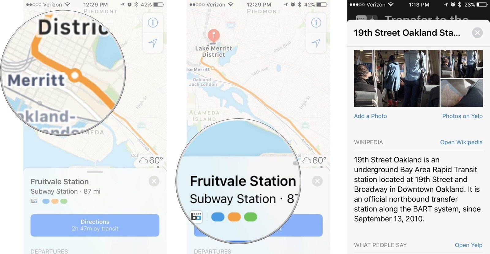 Нажмите на остановку, затем нажмите на название остановки, затем прокрутите вниз к обзорам