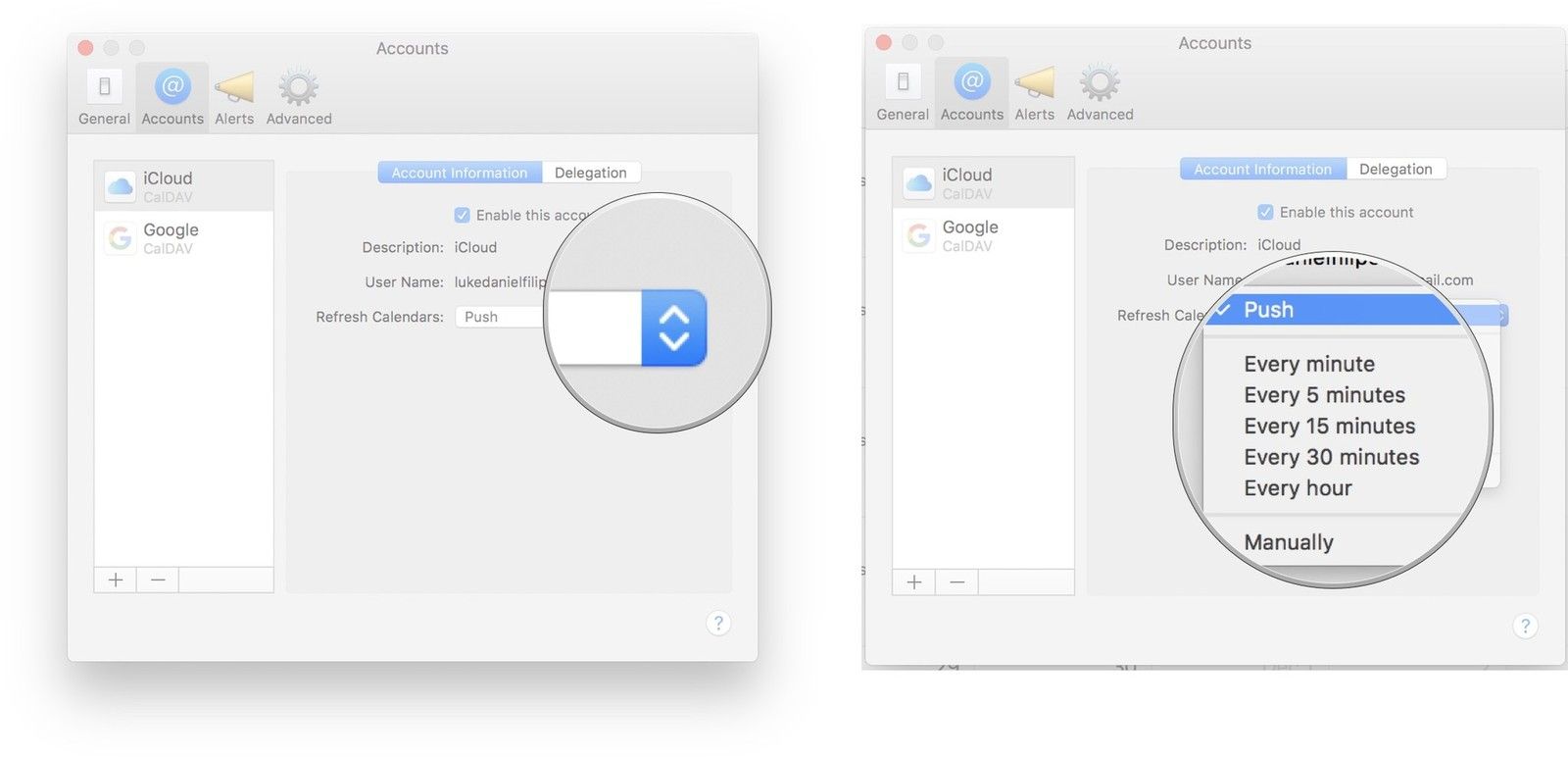 Нажмите на выпадающее меню, а затем нажмите на нужный интервал времени.