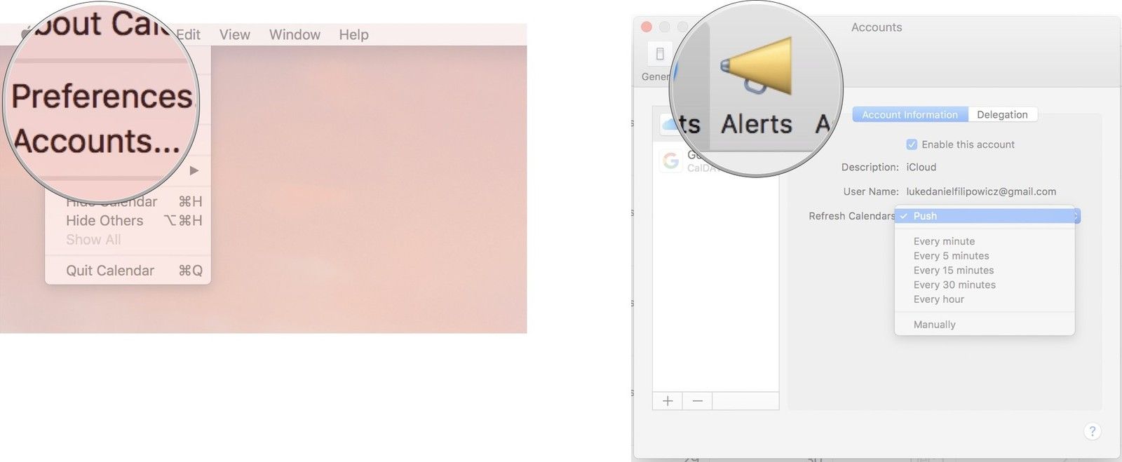 Нажмите настройки и нажмите на вкладку оповещений.